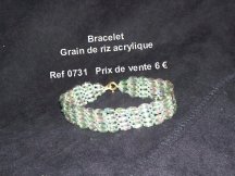 bracelet grain de riz vert