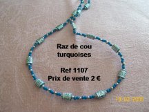 raz de cou turquoise synthétique