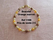 bracelet orange marron