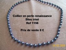 collier perle renaissance bleu