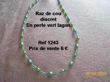 raz de cou discret vert lagon