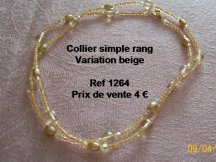 collier simple rang variation beige