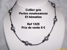 collier gris perles renaissances et hématies