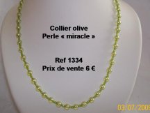 collier olive en perle "miracle"